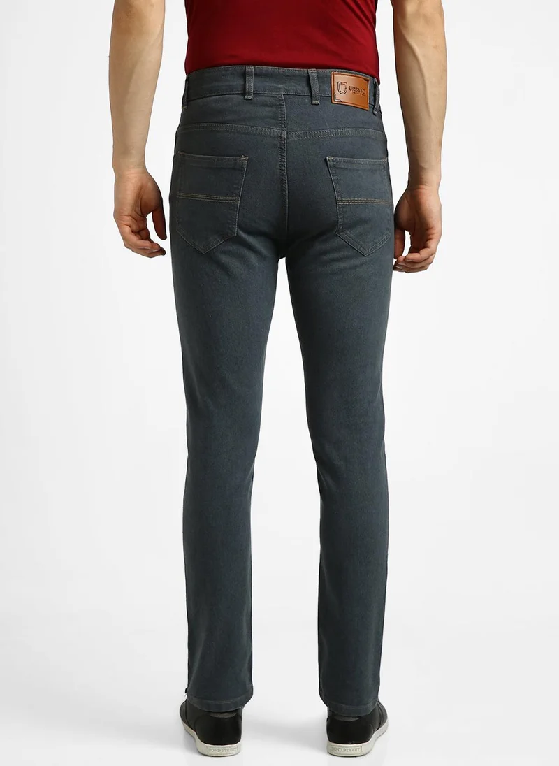 Urbano Fashion  Urbano Fashion Men's Grey Slim Fit Washed Jeans Stretchable for Men | Best Price UAE